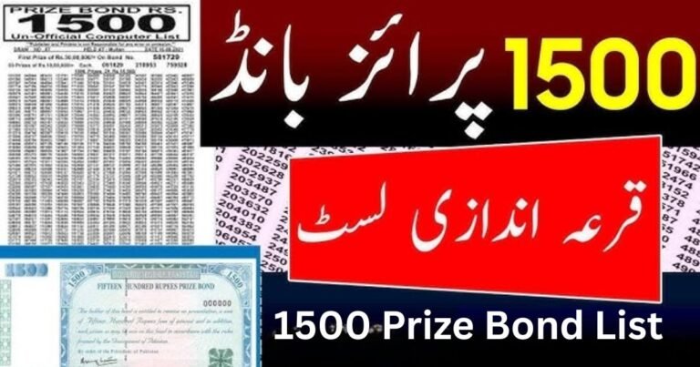 1500 Prize Bond List